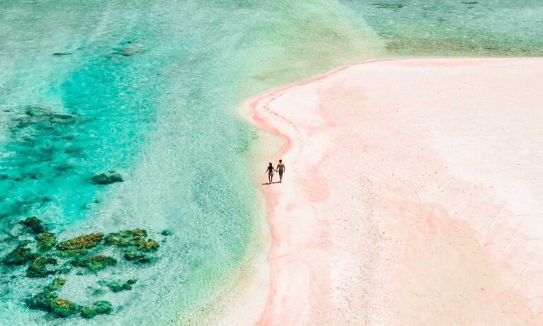 Fakarava Pink Sand Beach - Rare pink-hued sand meets turquoise waters in this remote UNESCO biosphere reserve