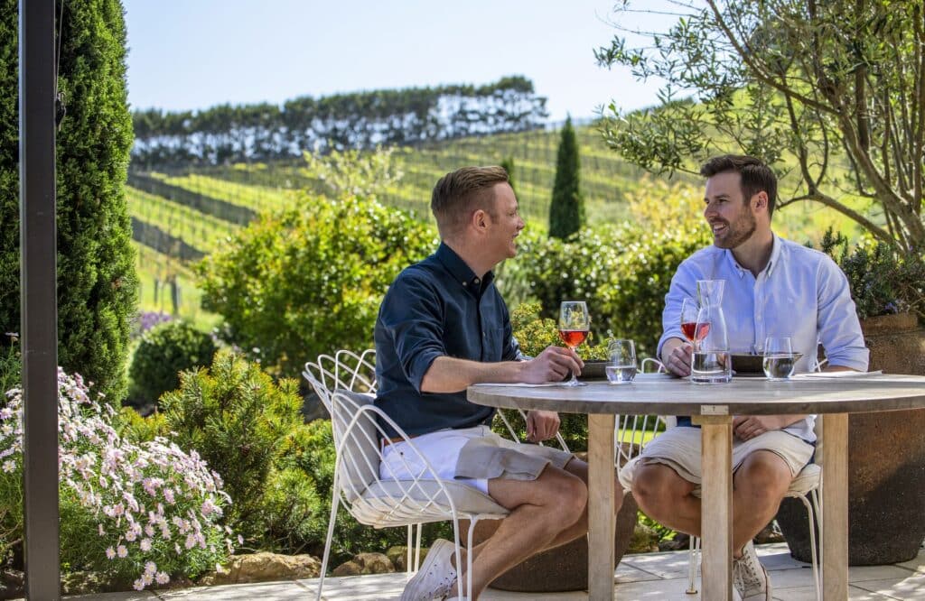 Sipping wine on Waiheke Island